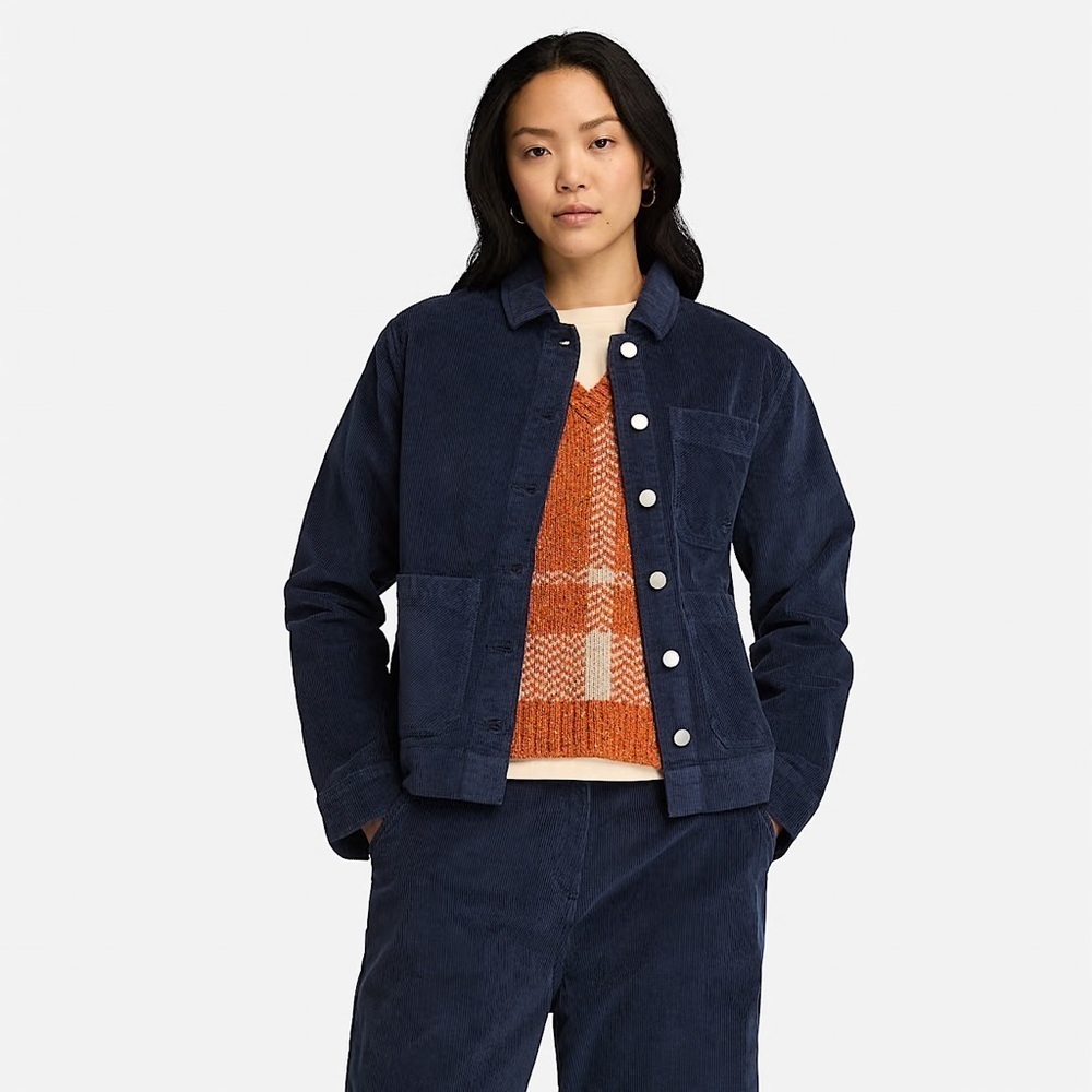 NWT Timberland Kempshire Corduroy Chore Jacket Dark Blue - Picture 3 of 15